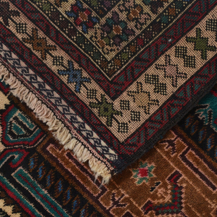 Afghan Baluchi Rug 2' 10" x 4' 7" Hand-Knotted | No. AL38037