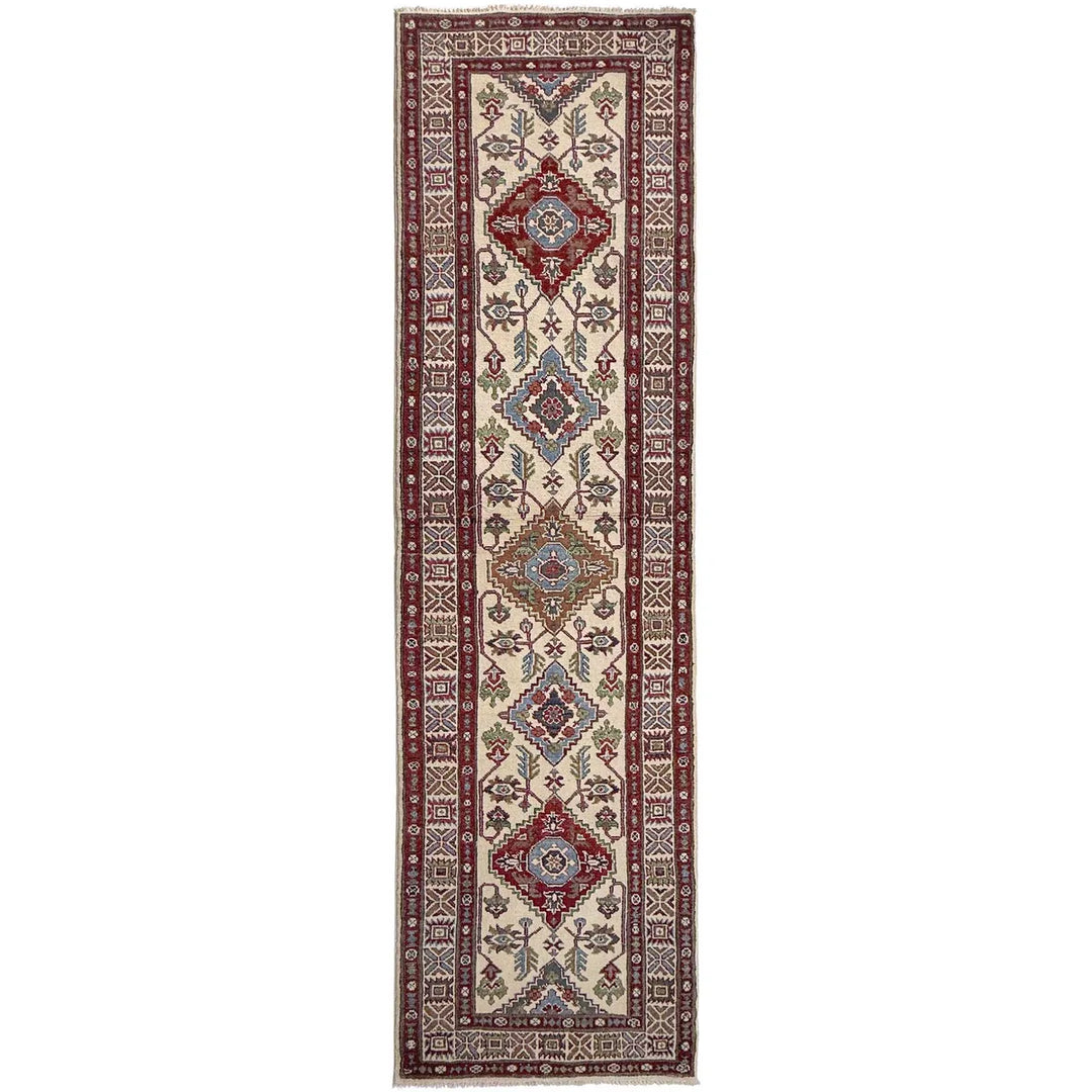 Hand Knotted Kazak Oriental Runner Rug 2' 5" x 9' 9" - No. AL38073