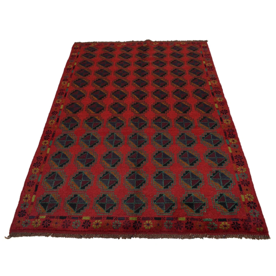 Afghan Baluchi Rug 4' 0" x 6' 7" Hand-Knotted | No. AL38078