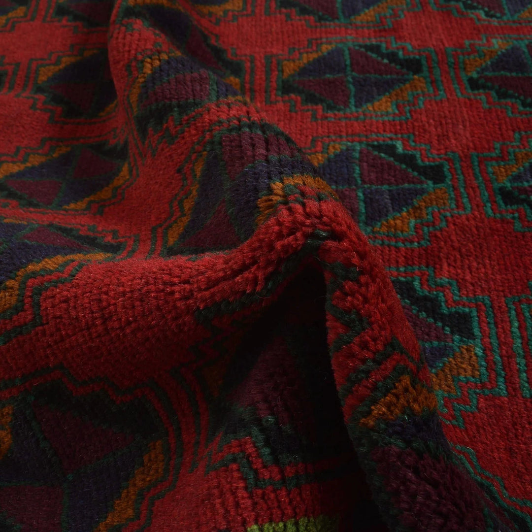 Afghan Baluchi Rug 4' 0" x 6' 7" Hand-Knotted | No. AL38078