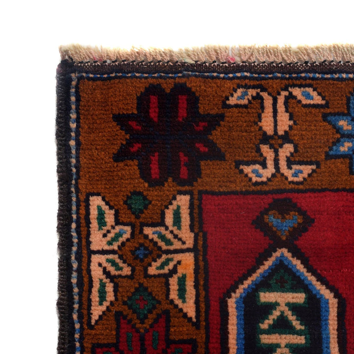 Afghan Baluchi Rug 2' 11" x 4' 5" Hand-Knotted | No. AL38140