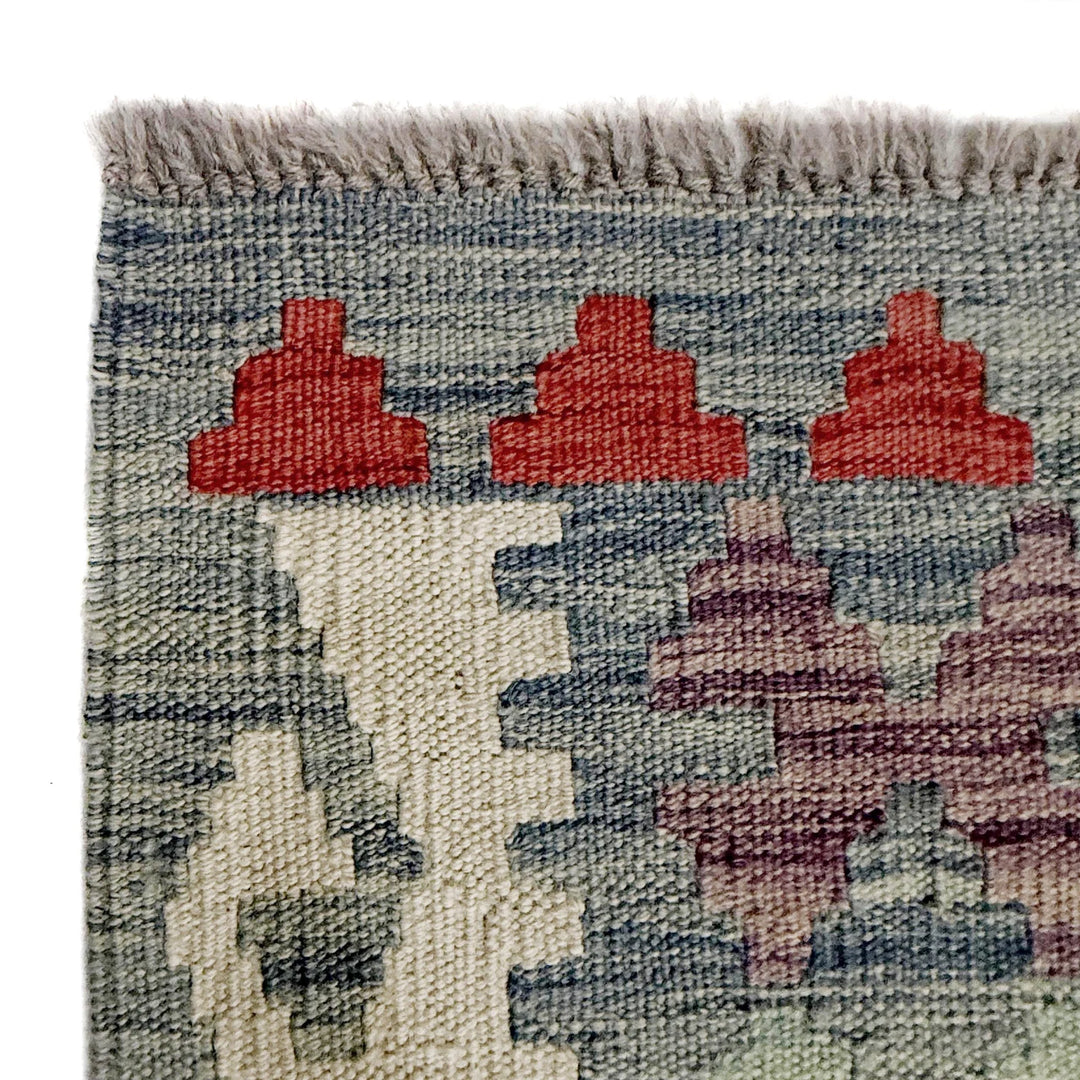 Afghan Kilim Rug 6' 7" x 9' 6" Flat-Weave | No. AL38147