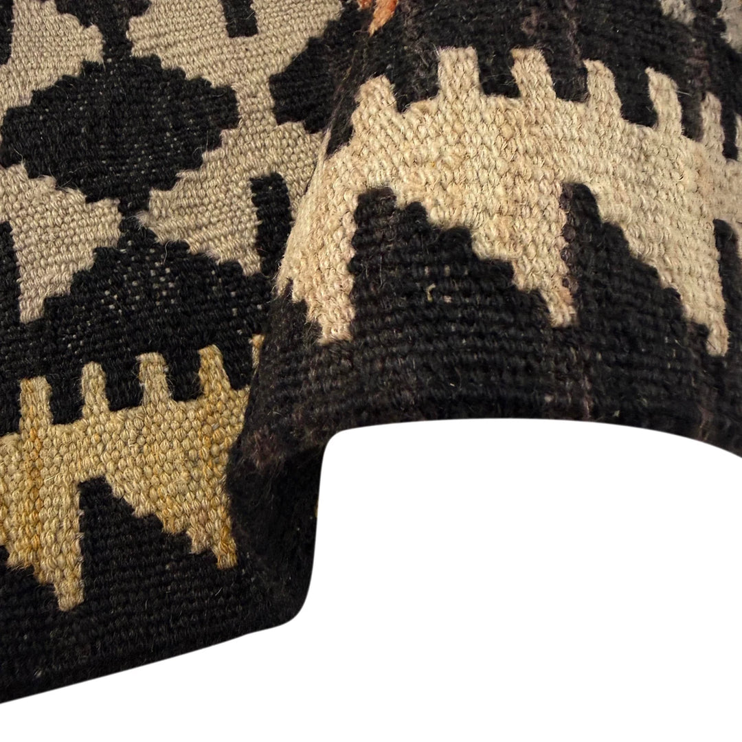 Afghan Vegetable Kilim Rug 2' 8" x 3' 9" Flat-Weave | No. AL381990