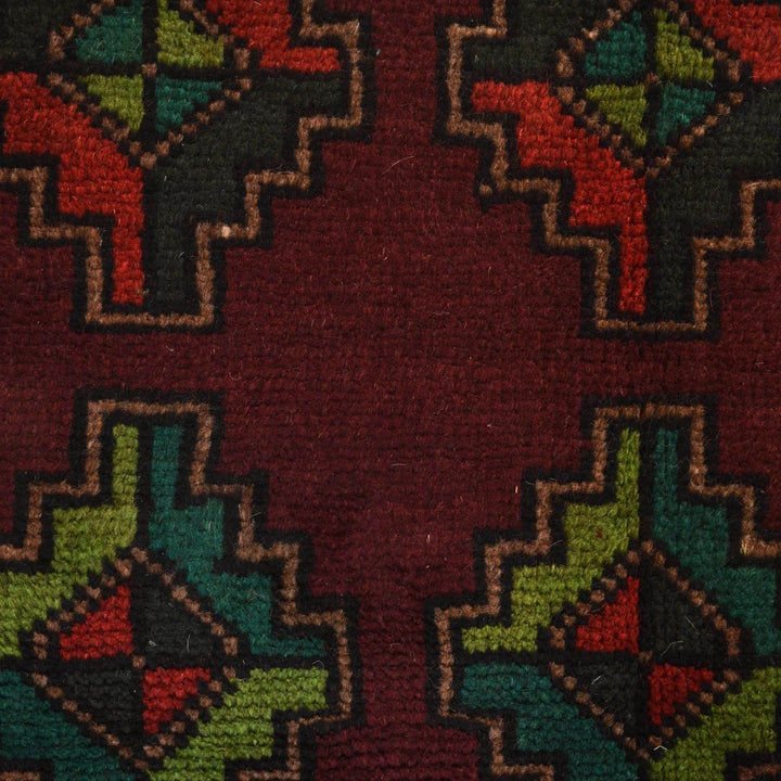 Afghan Baluchi Rug 4' 2" x 6' 7" Hand-Knotted | No. AL38235