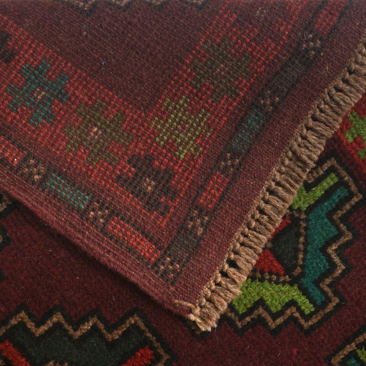 Afghan Baluchi Rug 4' 2" x 6' 7" Hand-Knotted | No. AL38235