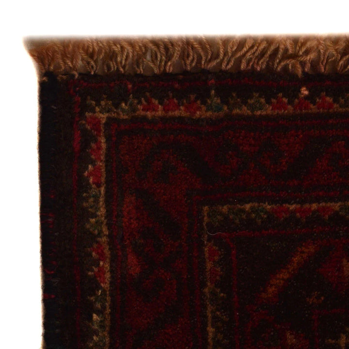 Afghan Baluchi Rug 2' 10" x 3' 10" Hand-Knotted | No. AL38374