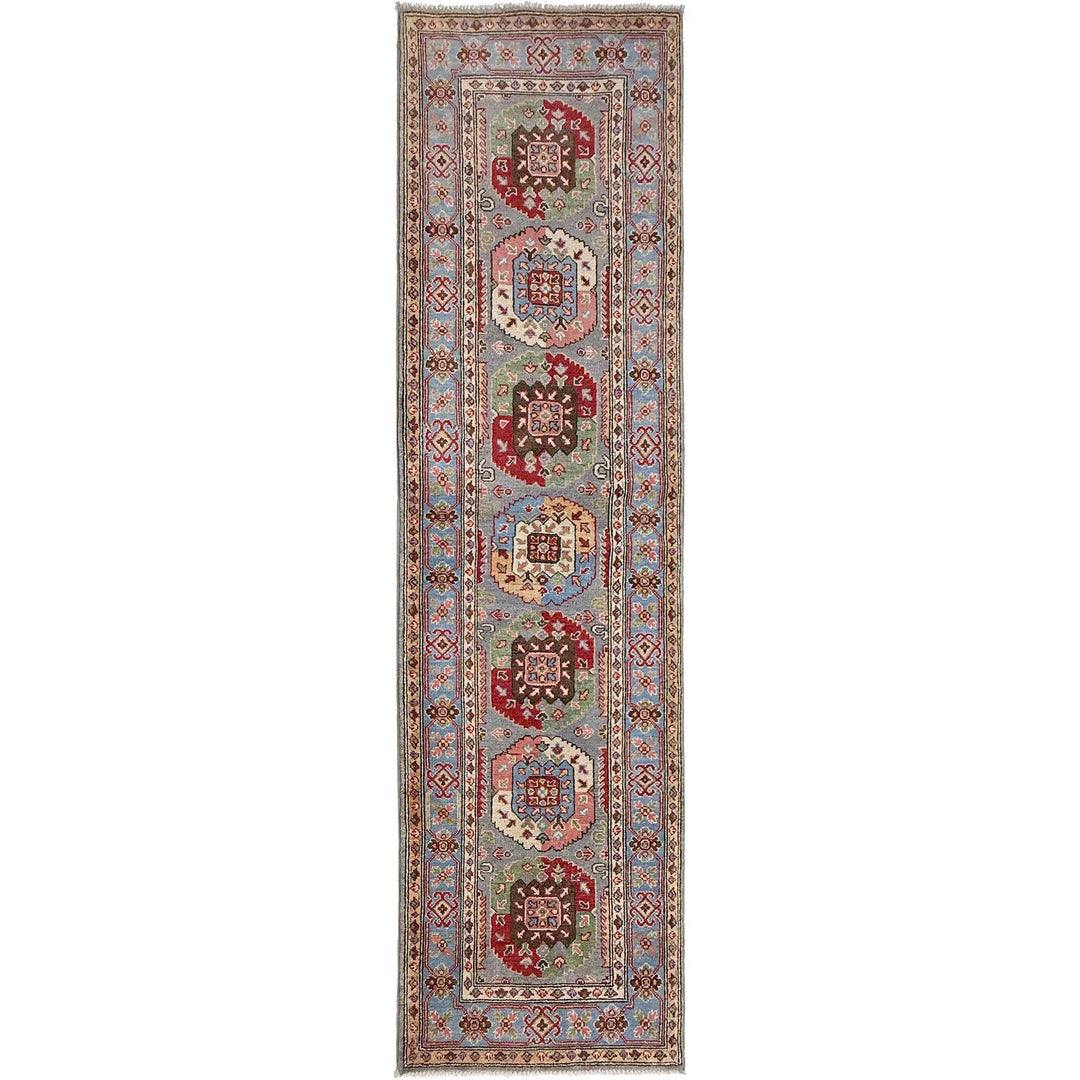 Afghan Waziri Runner Rug 2' 7" x 9' 10" Hand-Knotted | No. AL38402