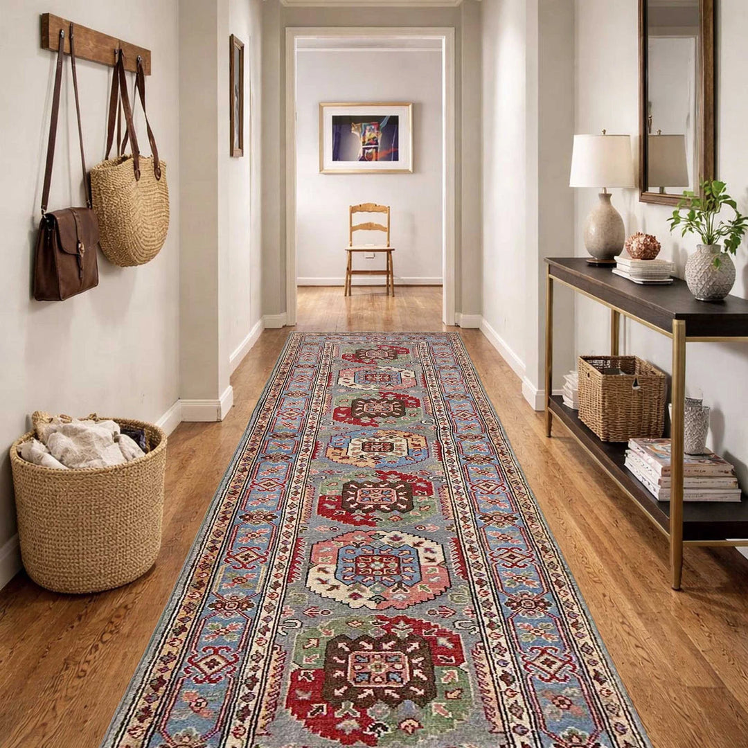Afghan Waziri Runner Rug 2' 7" x 9' 10" Hand-Knotted | No. AL38402