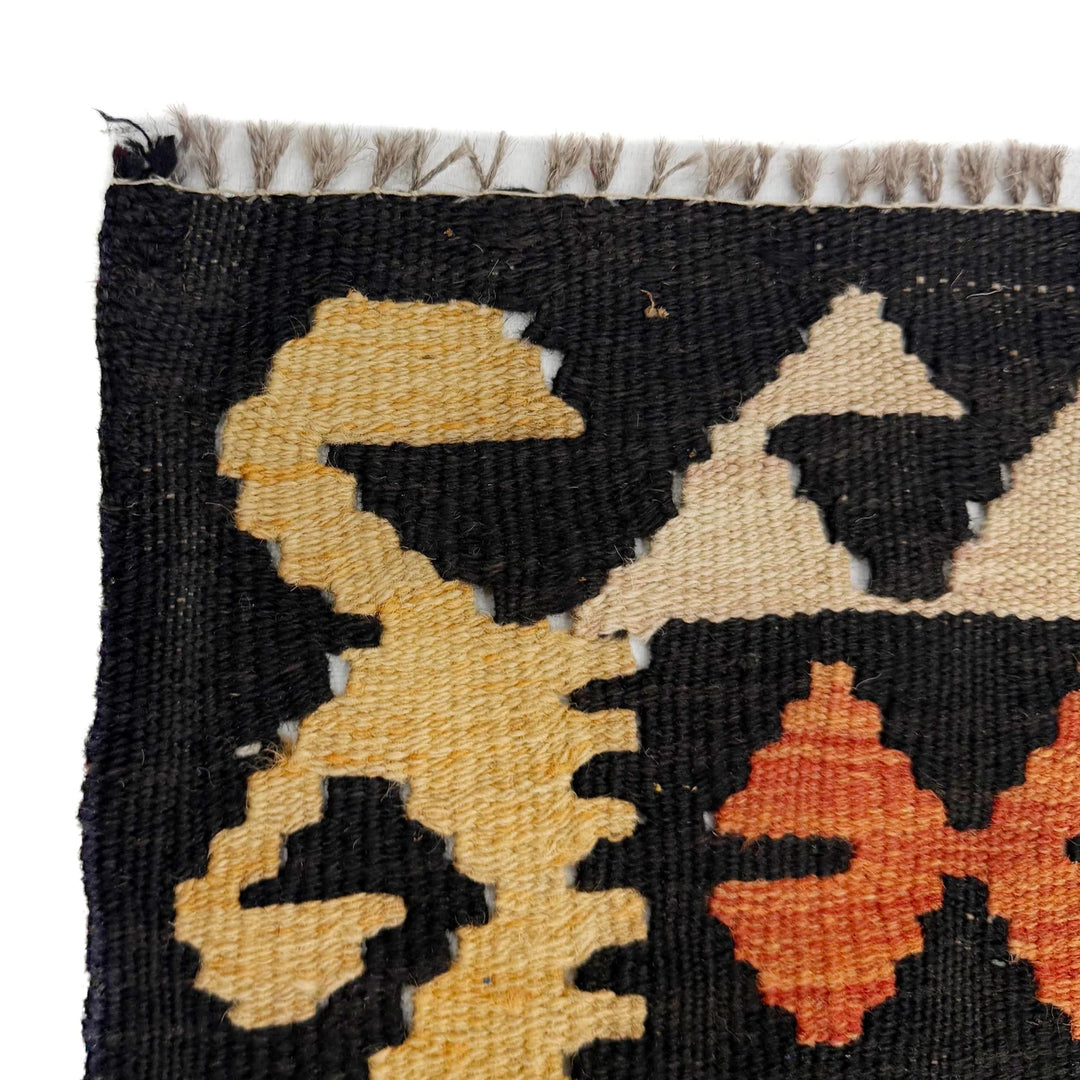 Afghan Vegetable Kilim Rug 3' 6" x 4' 10" Flat-Weave | No. AL384579