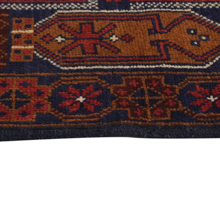 Afghan Baluchi Rug 2' 9" x 4' 7" Hand-Knotted | No. AL38468