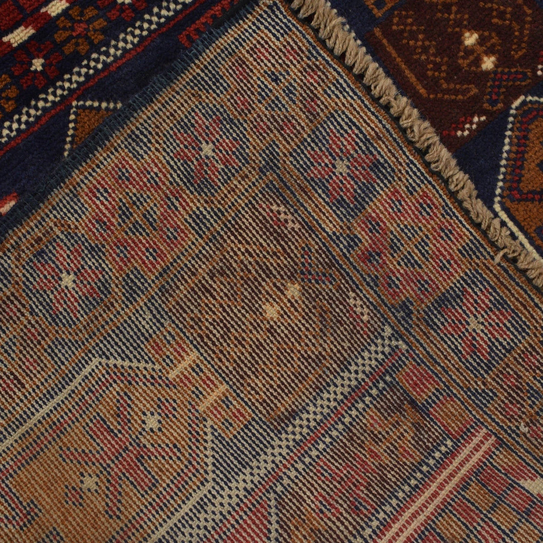 Afghan Baluchi Rug 2' 9" x 4' 7" Hand-Knotted | No. AL38468