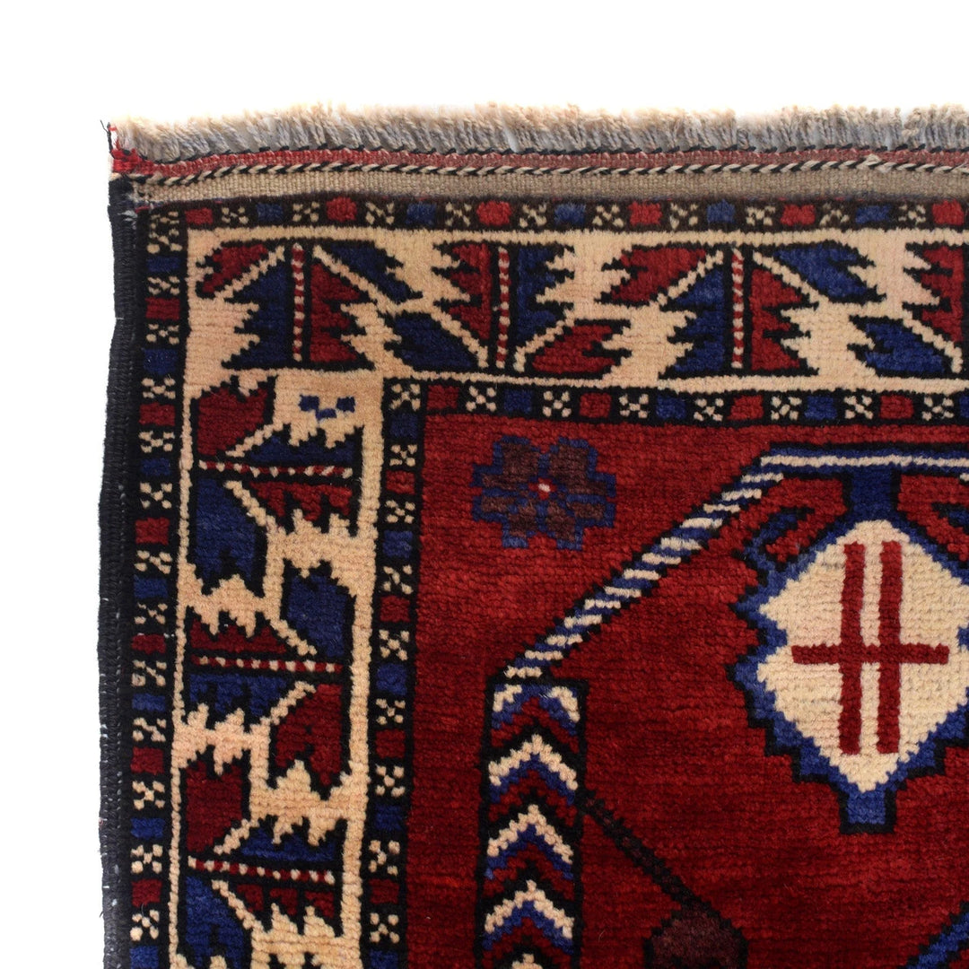 Afghan Baluchi Rug 2' 10" x 4' 3" Hand-Knotted | No. AL38572