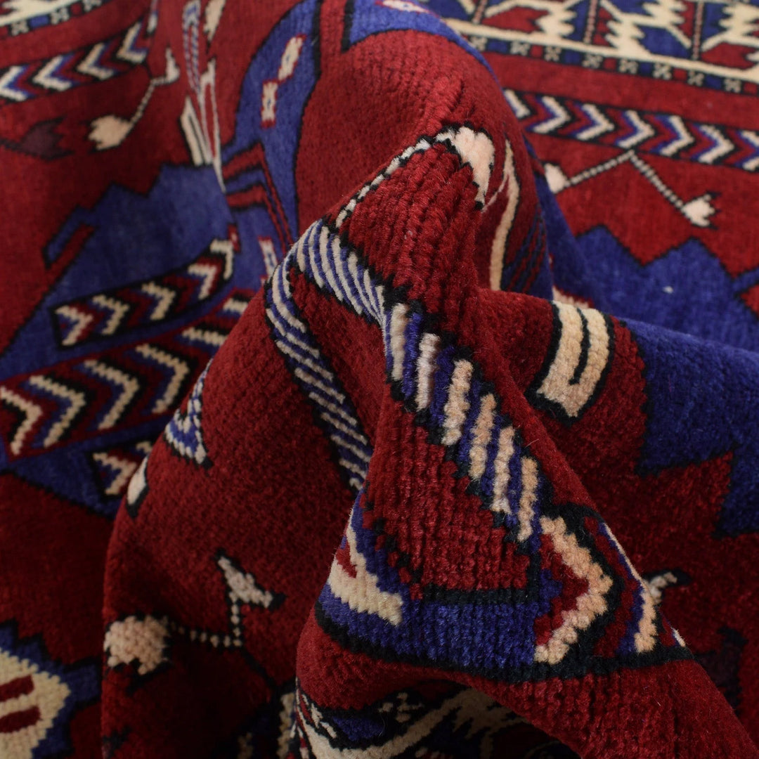 Afghan Baluchi Rug 2' 10" x 4' 3" Hand-Knotted | No. AL38572