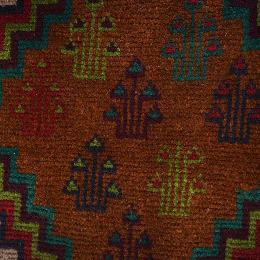Afghan Baluchi Rug 4' 3" x 6' 3" Hand-Knotted | No. AL38625