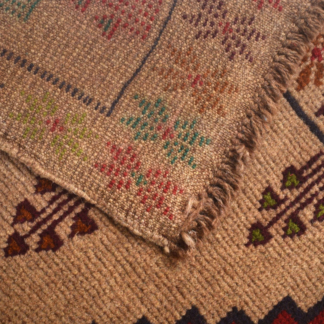 Afghan Baluchi Rug 4' 3" x 6' 3" Hand-Knotted | No. AL38625