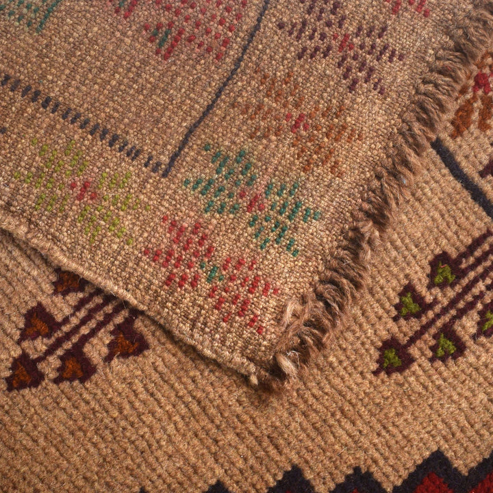 Afghan Baluchi Rug 4' 3" x 6' 3" Hand-Knotted | No. AL38625