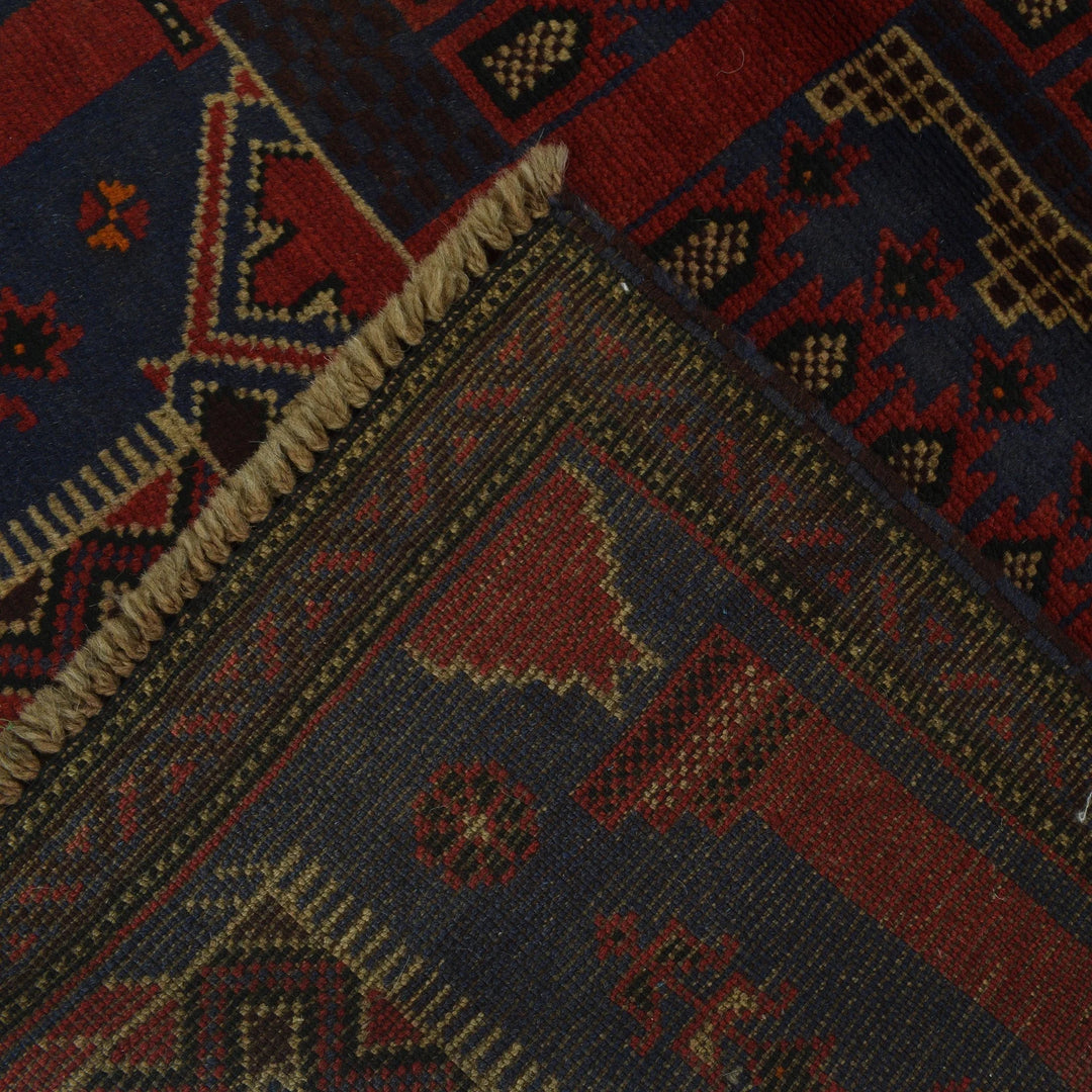 Afghan Prayer Rug 3' 0" x 4' 7" Hand-Knotted | No. AL38674