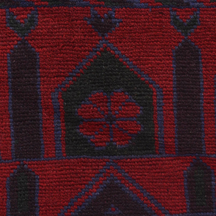 Red Afghan Prayer Rug 2' 8" x 4' 6" Hand-Knotted | No. AL38745