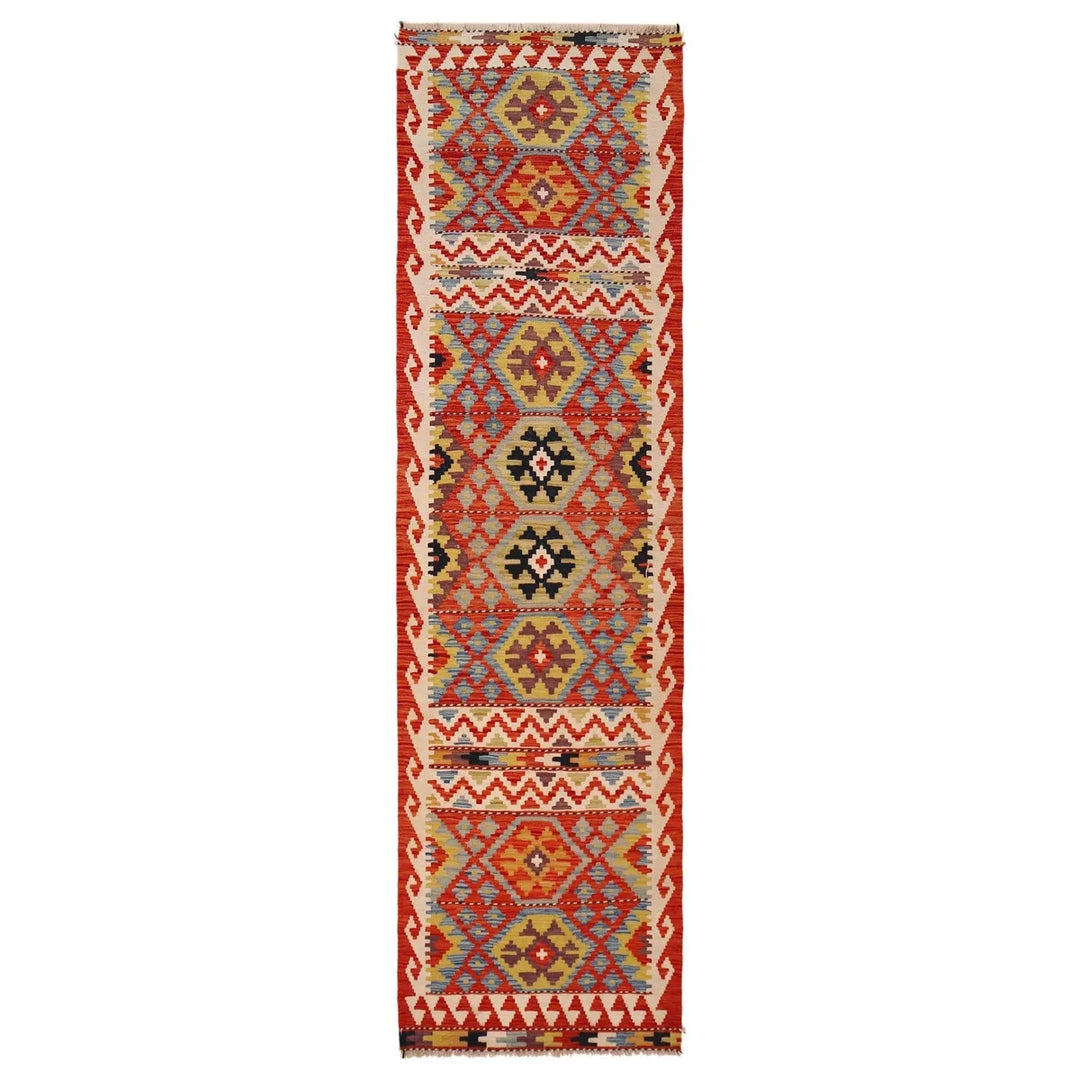 Afghan Kilim Rug 2' 8" x 10' 3" Flat-Weave | No. AL38802