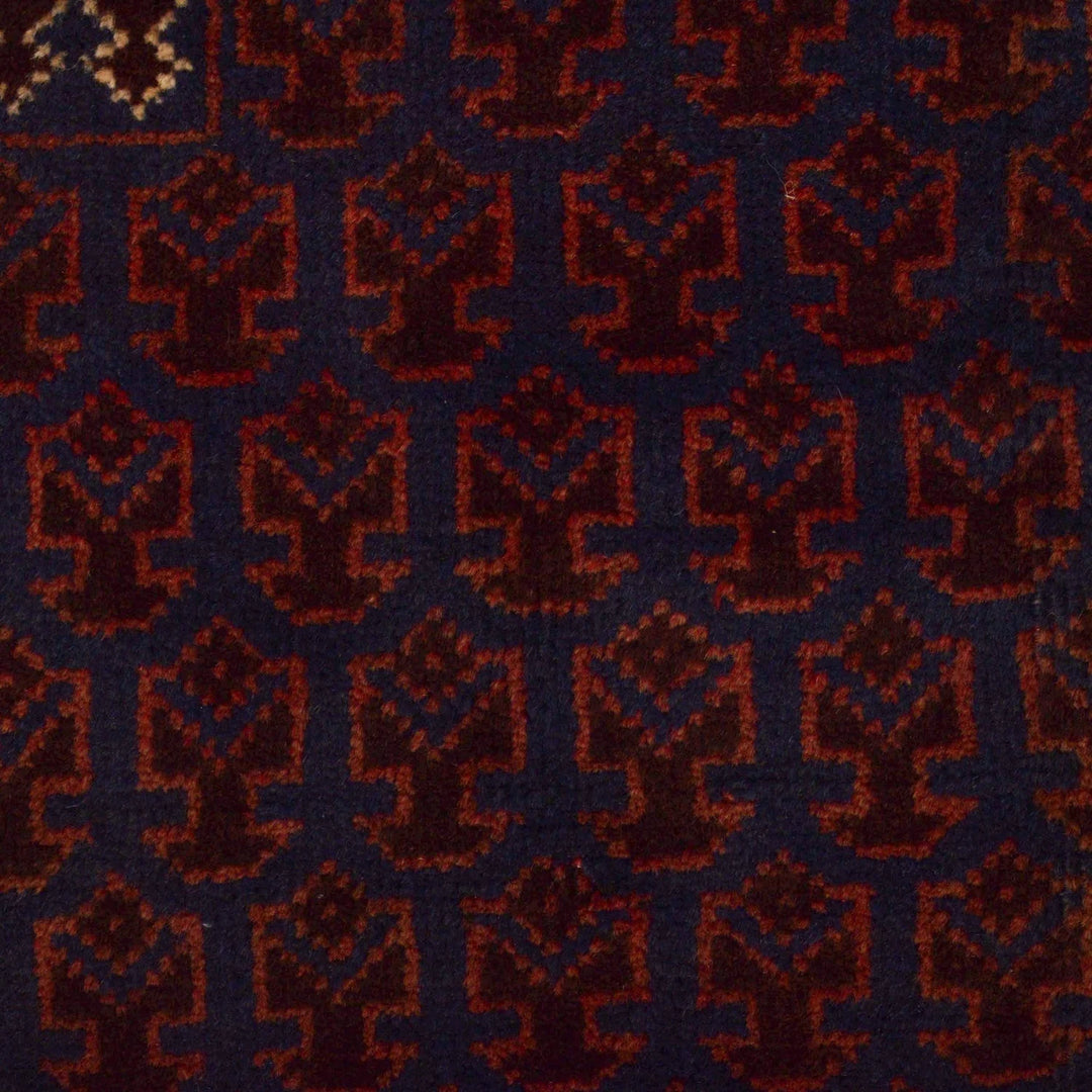 Red Afghan Prayer Rug 2' 11" x 4' 7" Hand-Knotted | No. AL38806