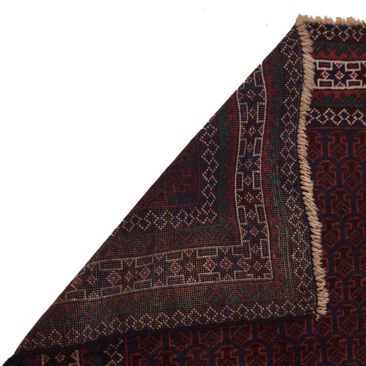 Red Afghan Prayer Rug 2' 11" x 4' 7" Hand-Knotted | No. AL38806