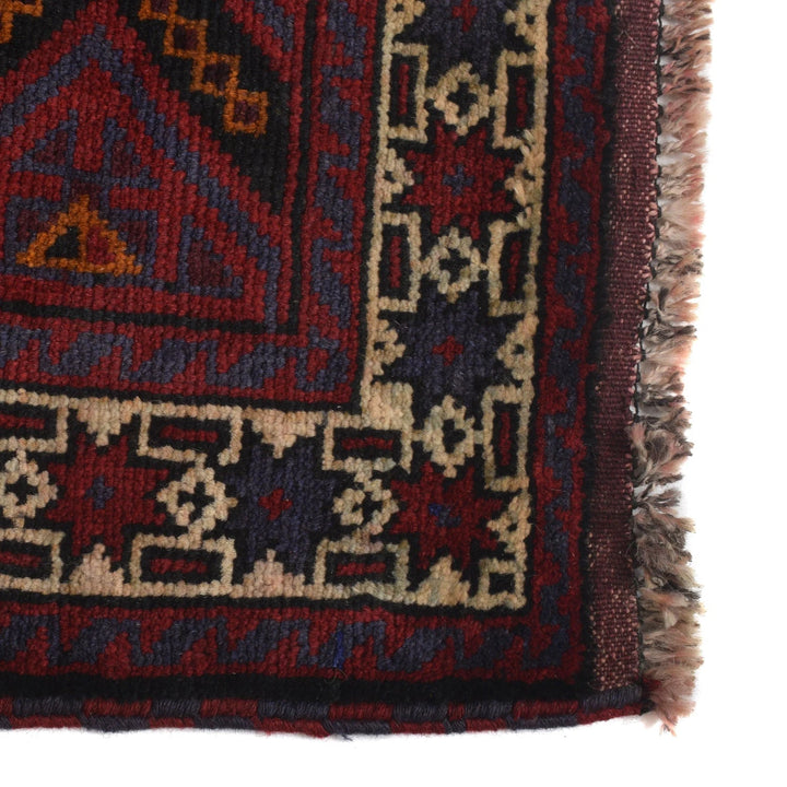 Afghan Baluchi Rug 3' 1" x 4' 10" Hand-Knotted | No. AL38973