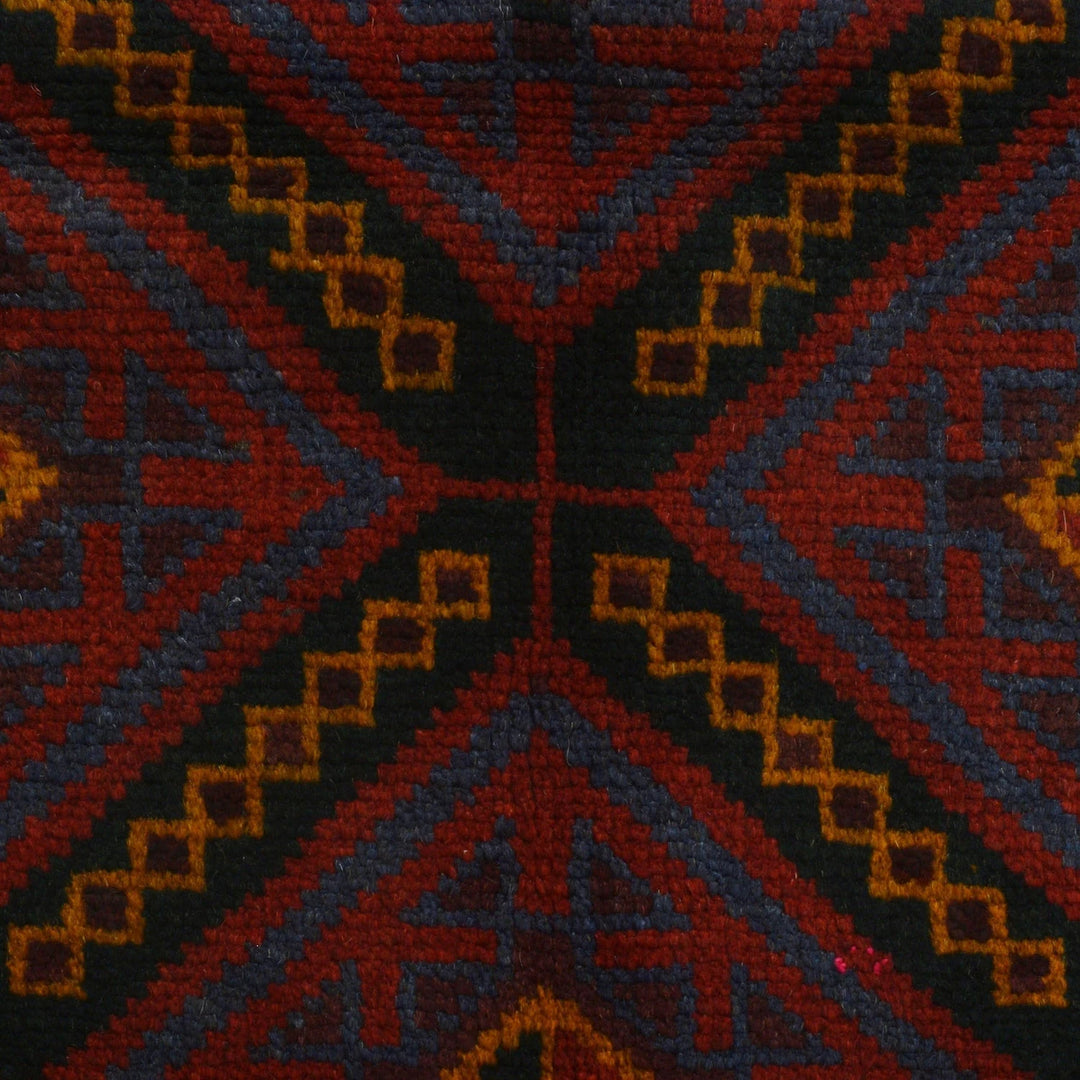 Afghan Baluchi Rug 3' 1" x 4' 10" Hand-Knotted | No. AL38973