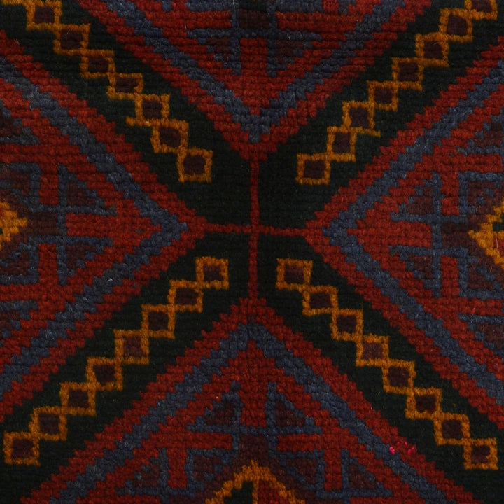 Afghan Baluchi Rug 3' 1" x 4' 10" Hand-Knotted | No. AL38973