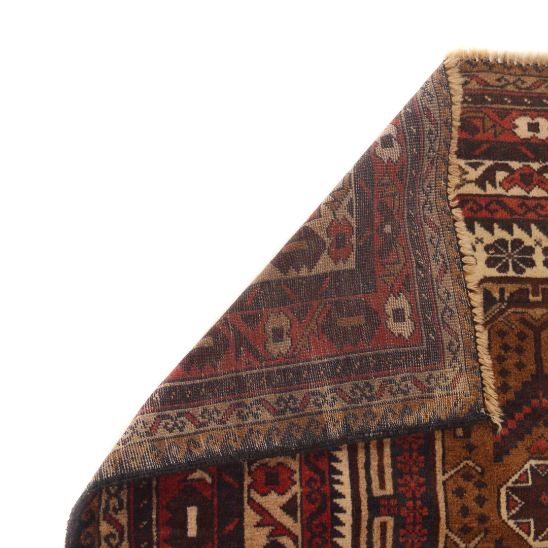 Afghan Baluchi Rug 3' 5" x 6' 6" Hand-Knotted | No. AL39074