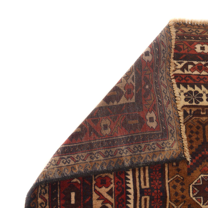 Afghan Baluchi Rug 3' 5" x 6' 6" Hand-Knotted | No. AL39074
