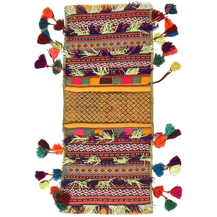 Afghan Tribal Baluch Saddle Bag Kilim 1' 2" x 2' 9" Flat-Weave | No. AL39130