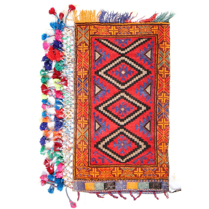 Afghan Baluchi Rug 1' 8" x 3' 3" Hand-Knotted | No. AL39180