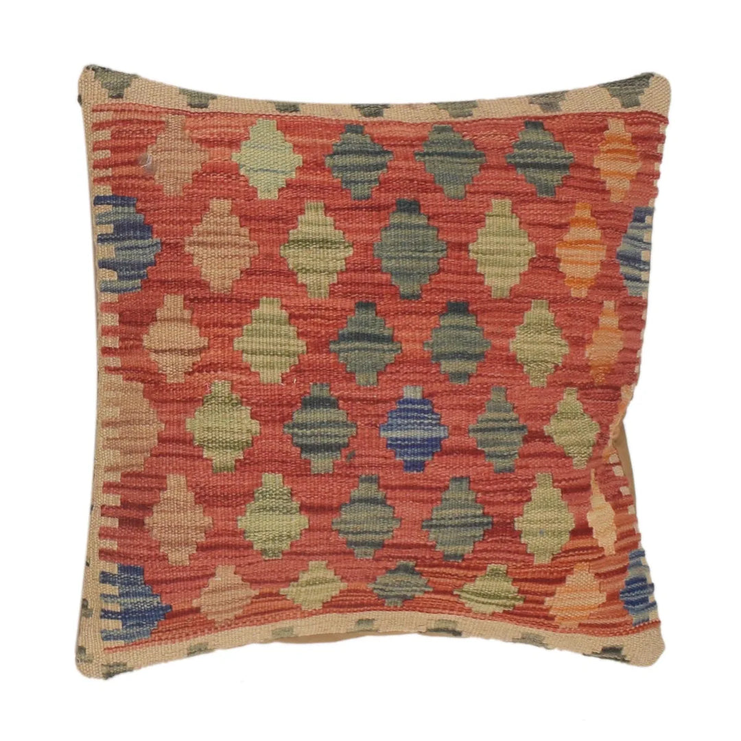 Afghan Kilim Rug 1' 6" x 1' 6" Flat-Weave | No. AL39198