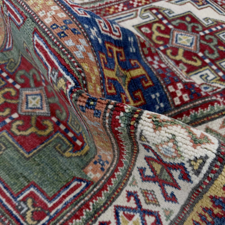 Afghan Kazak Runner Rug 2' 5" x 10' 2" Hand-Knotted | No. AL39399
