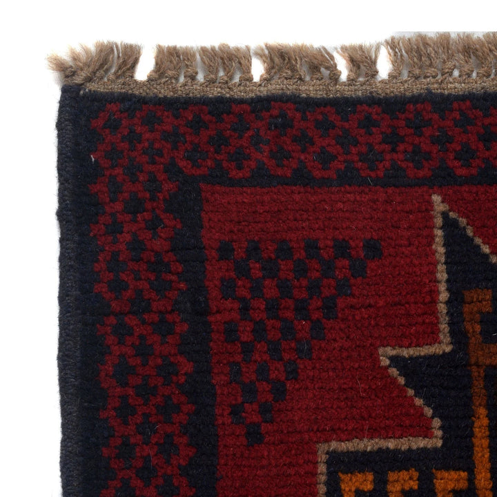 Afghan Baluchi Rug 3' 10" x 6' 4" Hand-Knotted | No. AL39439