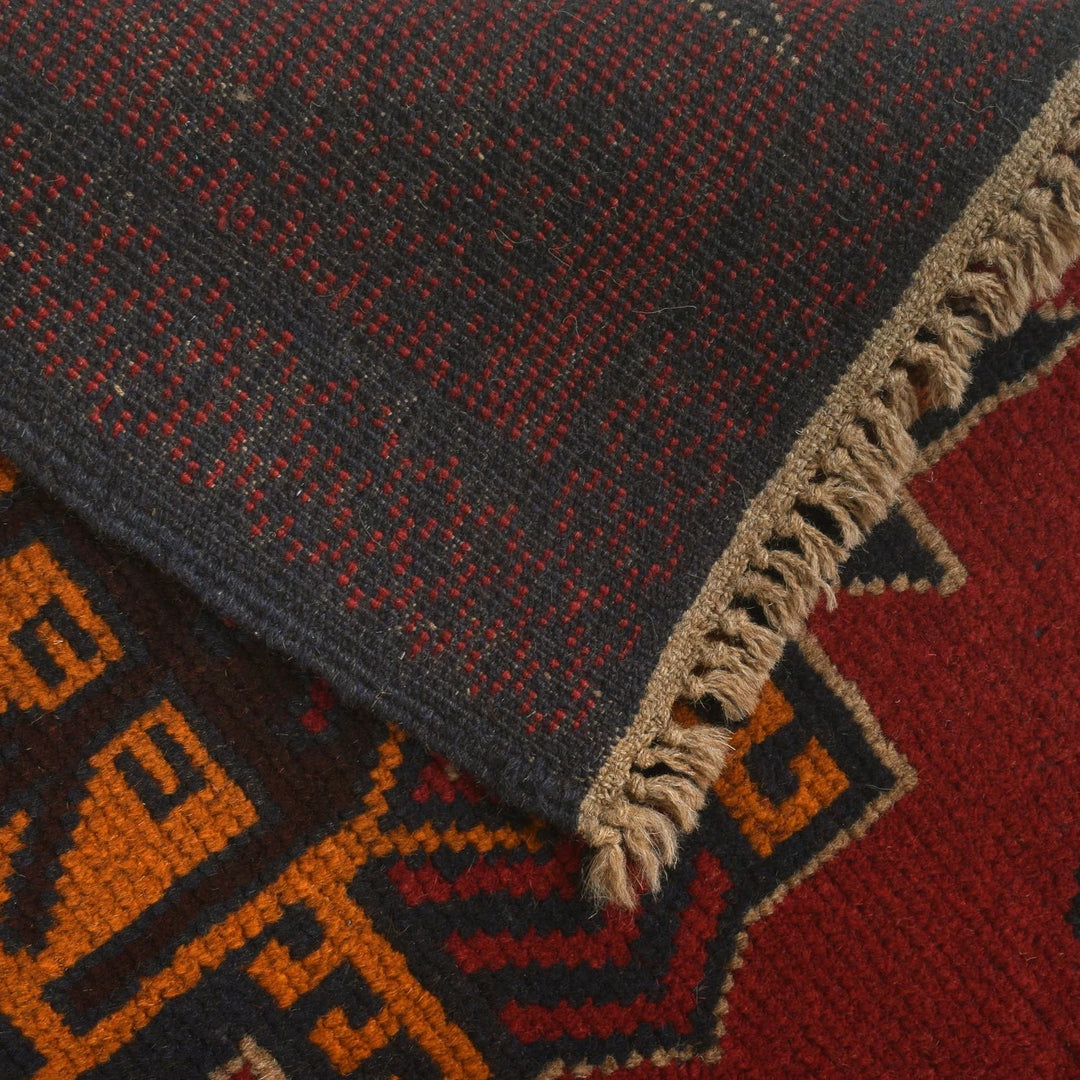 Afghan Baluchi Rug 3' 10" x 6' 4" Hand-Knotted | No. AL39439