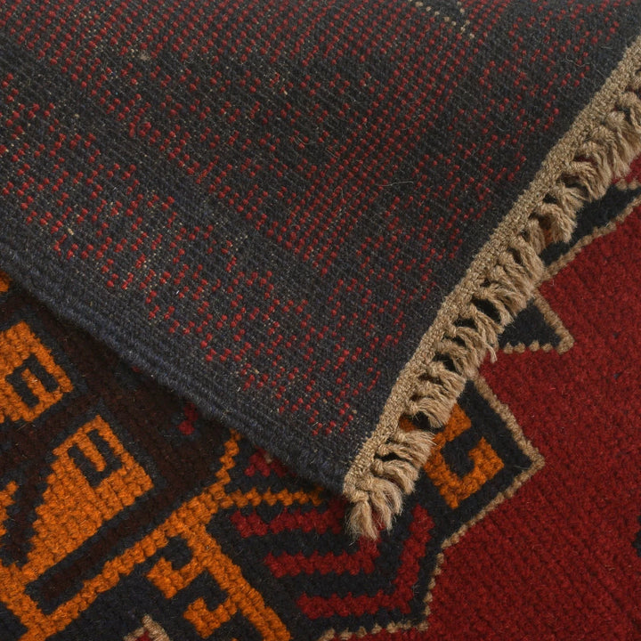 Afghan Baluchi Rug 3' 10" x 6' 4" Hand-Knotted | No. AL39439