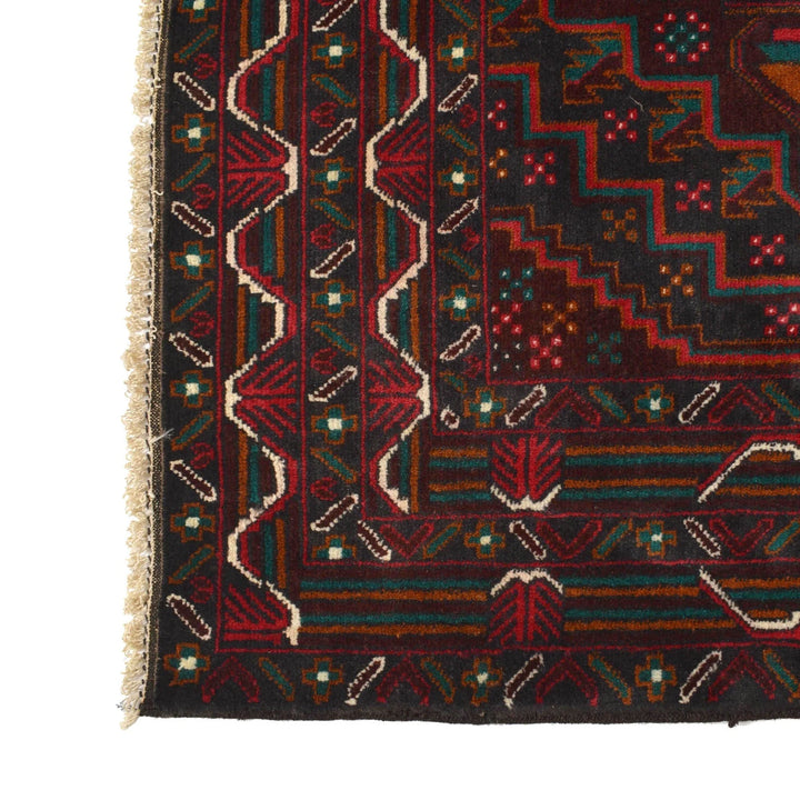 Afghan Baluchi Rug 4' 1" x 6' 8" Hand-Knotted | No. AL39539
