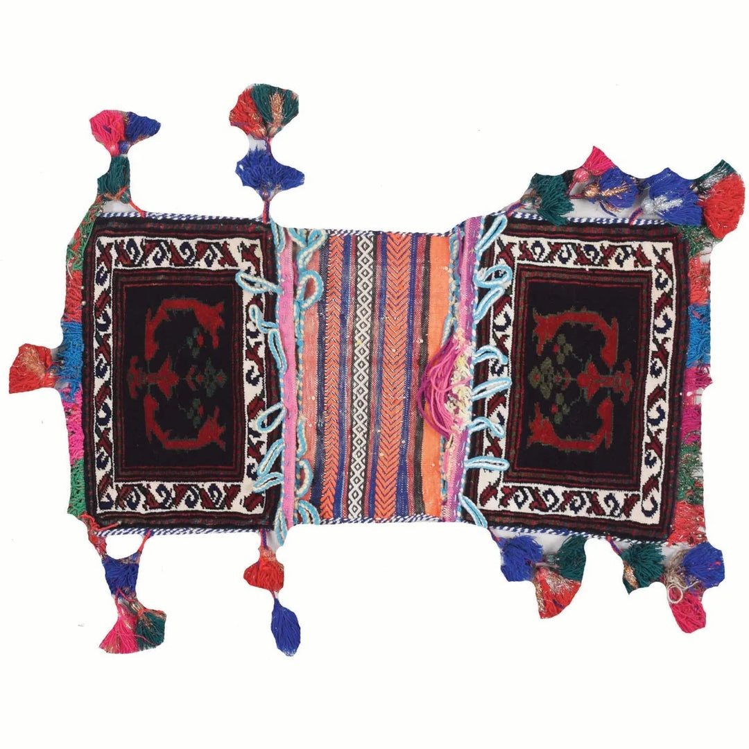 Afghan Sadde Bag Rug 1' 2" x 2' 6" Hand-Knotted | No. AL39554