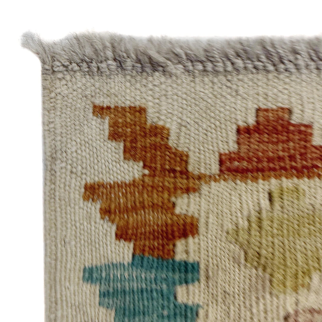 Afghan Vegetable Kilim Rug 2' 6" x 4' 4" Flat-Weave | No. AL395727