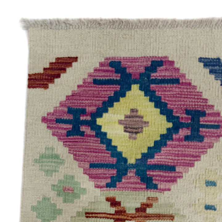 Afghan Vegetable Kilim Rug 8' 0" x 11' 5" Flat-Weave | No. AL396752