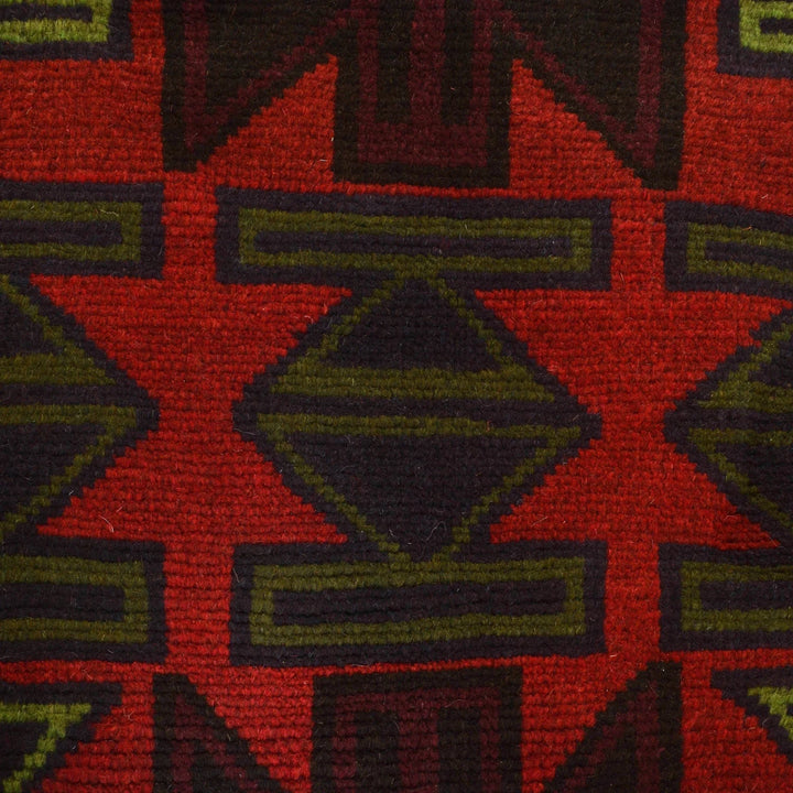 Afghan Baluchi Rug 4' 0" x 6' 8" Hand-Knotted | No. AL39724