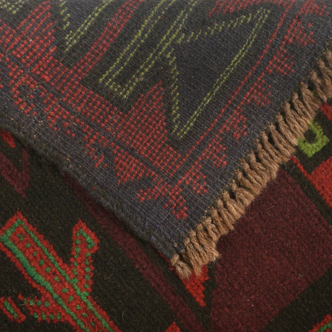 Afghan Baluchi Rug 4' 0" x 6' 8" Hand-Knotted | No. AL39724
