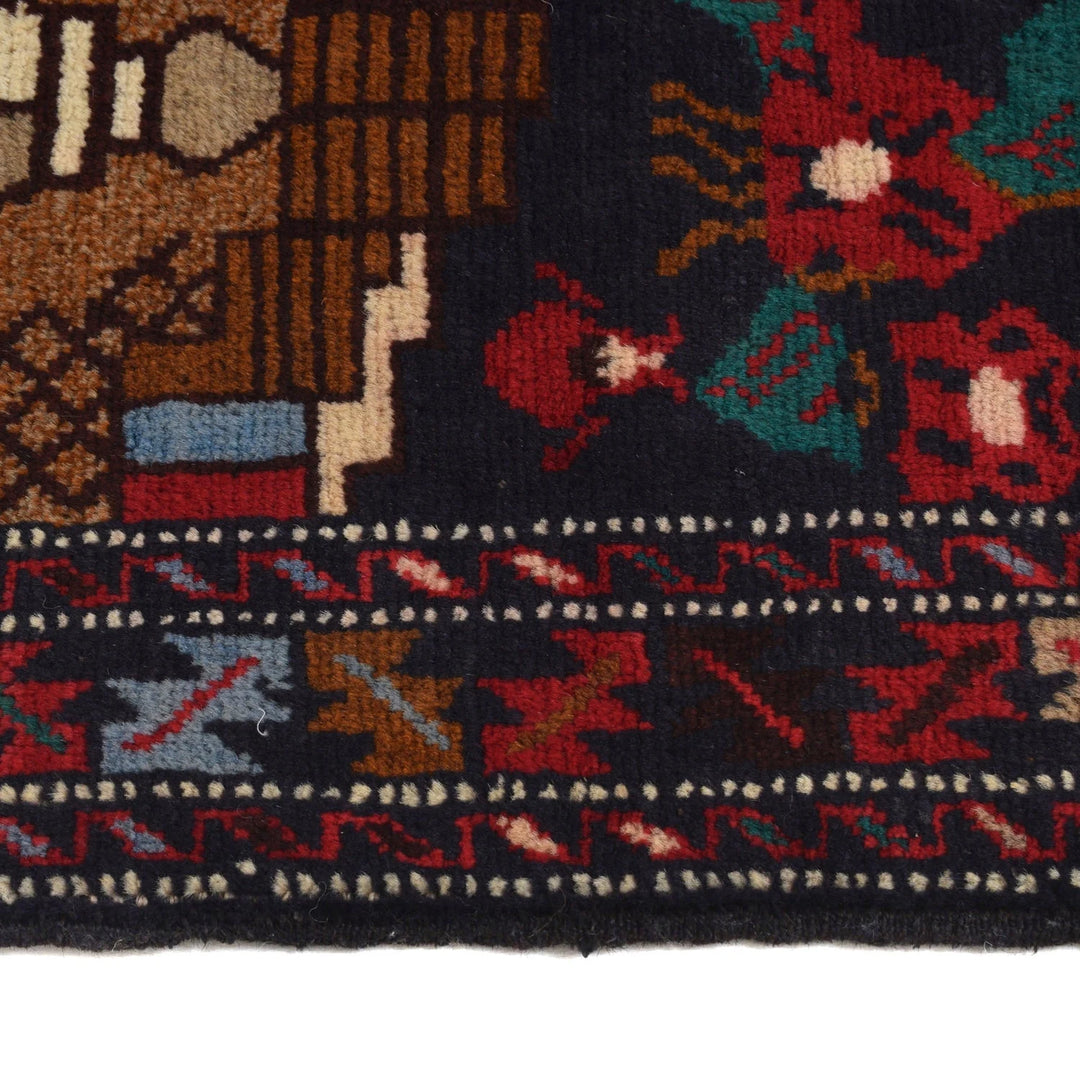 Afghan Pictorial Rug 2' 11" x 4' 8" Hand-Knotted | No. AL39782
