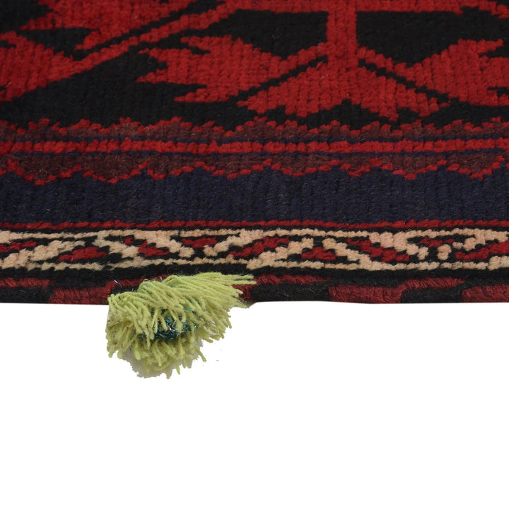 Afghan Baluchi Rug 2' 8" x 5' 0" Hand-Knotted | No. AL39901