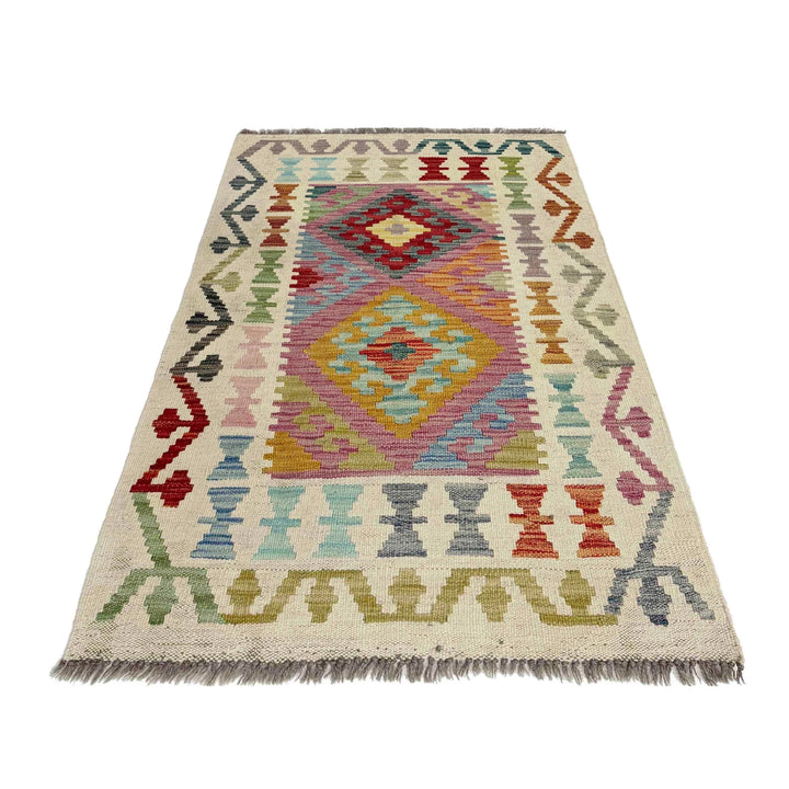 Afghan Kilim Rug 2' 6" x 4' 0" Flat-Weave | No. AL39912