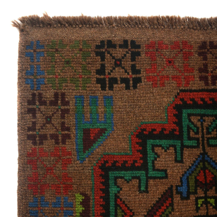 Afghan Baluchi Rug 4' 2" x 6' 3" Hand-Knotted | No. AL39983