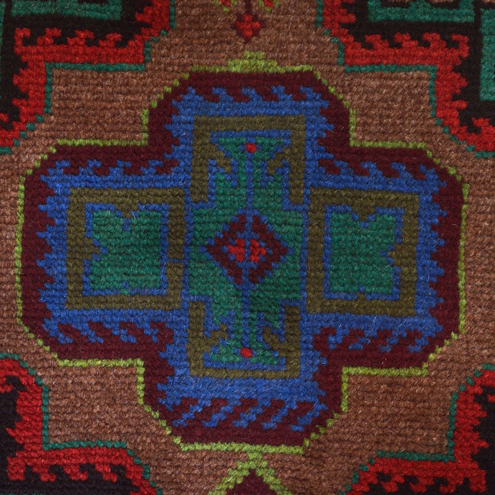 Afghan Baluchi Rug 4' 2" x 6' 3" Hand-Knotted | No. AL39983