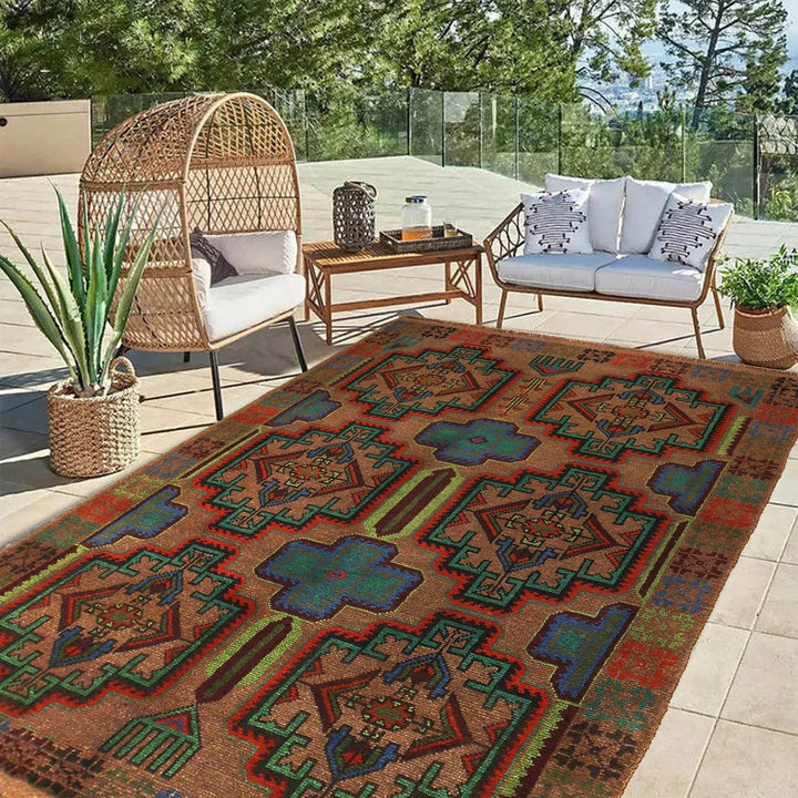 Afghan Baluchi Rug 4' 2" x 6' 3" Hand-Knotted | No. AL39983