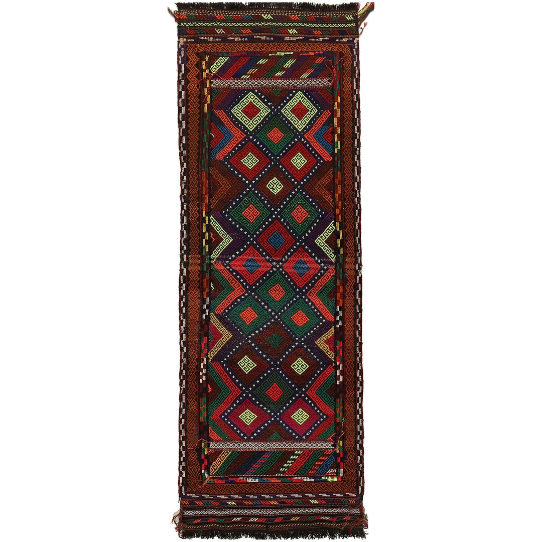 Afghan Suzani Kilim Runner 2' 4" x 6' 8" Flat-Weave | No. AL39999